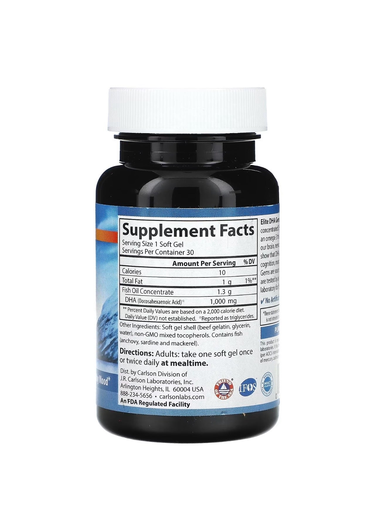 Carlson,Elite DHA Gems, 1,000 mg