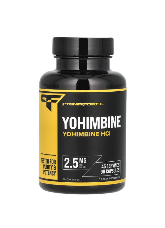 Primaforce, Yohimbine HCI, 5 mg, 90 Capsules (2.5 mg per Capsule)