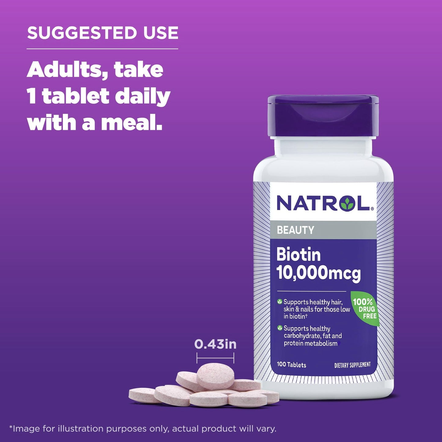 Natrol Beauty, Biotin, 10,000 mcg