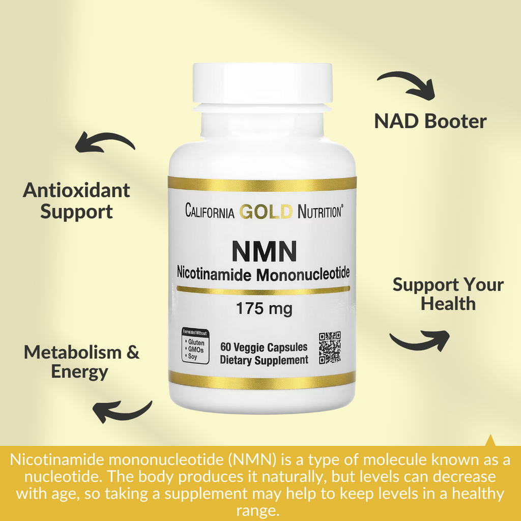 California Gold Nutrition NMN, 175 mg,Veggie Capsules