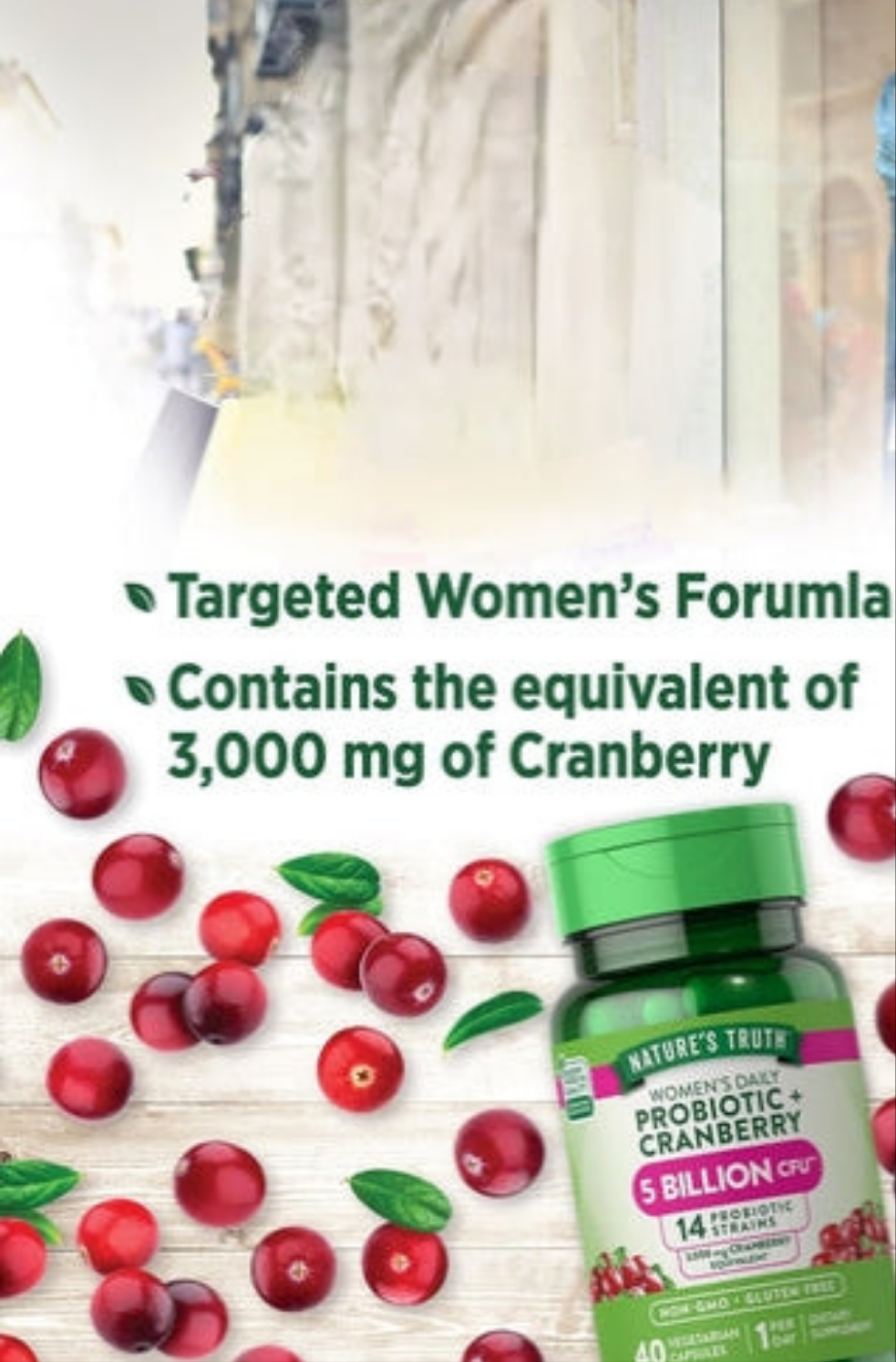 Probiotics for Women with Cranberry | 5 Billion CFU