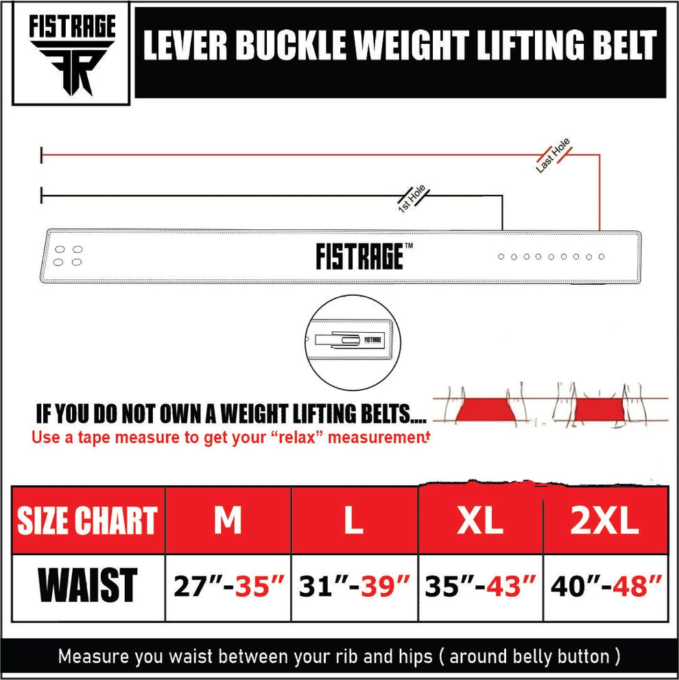 Lever Buckle Belt with free Wrist Band - Black