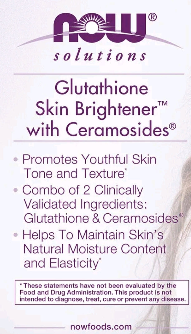Now Foods Solutions, Glutathione Skin Brightener Capsules