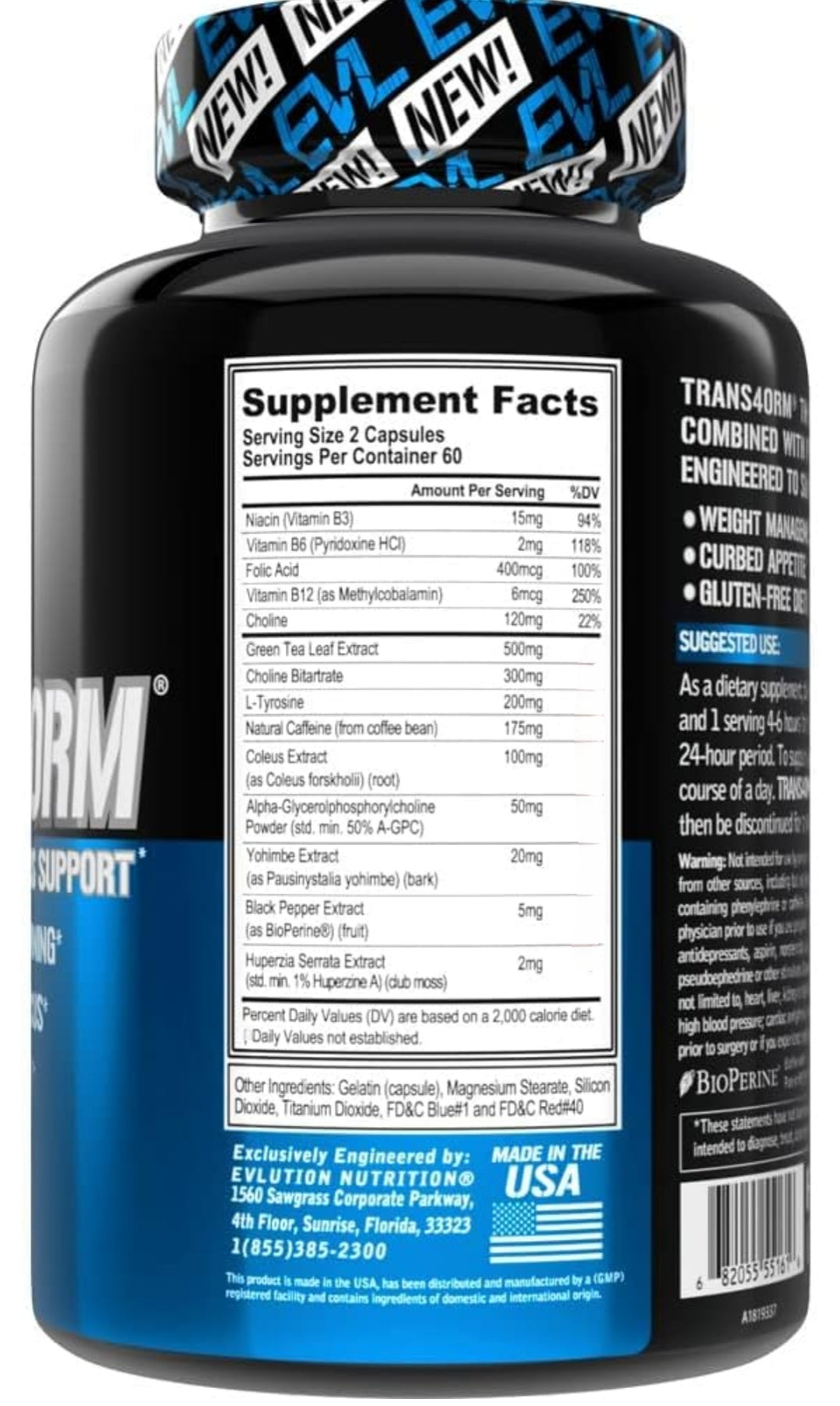 EVL Trans4orm, Energized Weight Loss Support