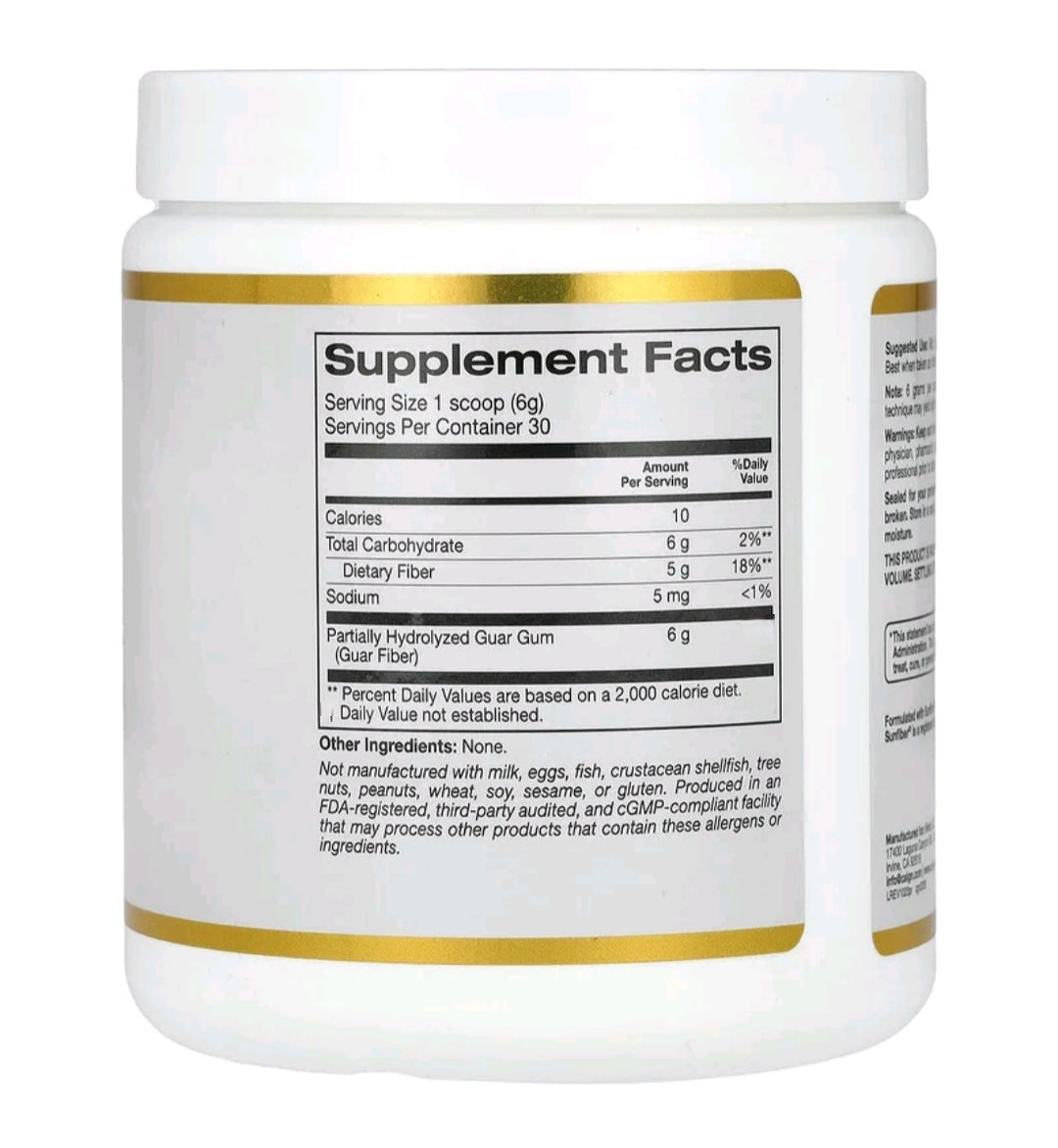 Main Ingredients
Partially Hydrolyzed Guar Gum (Guar Fiber)