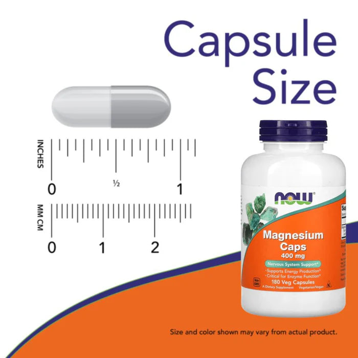 NOW Foods, Magnesium Caps, 400 mg