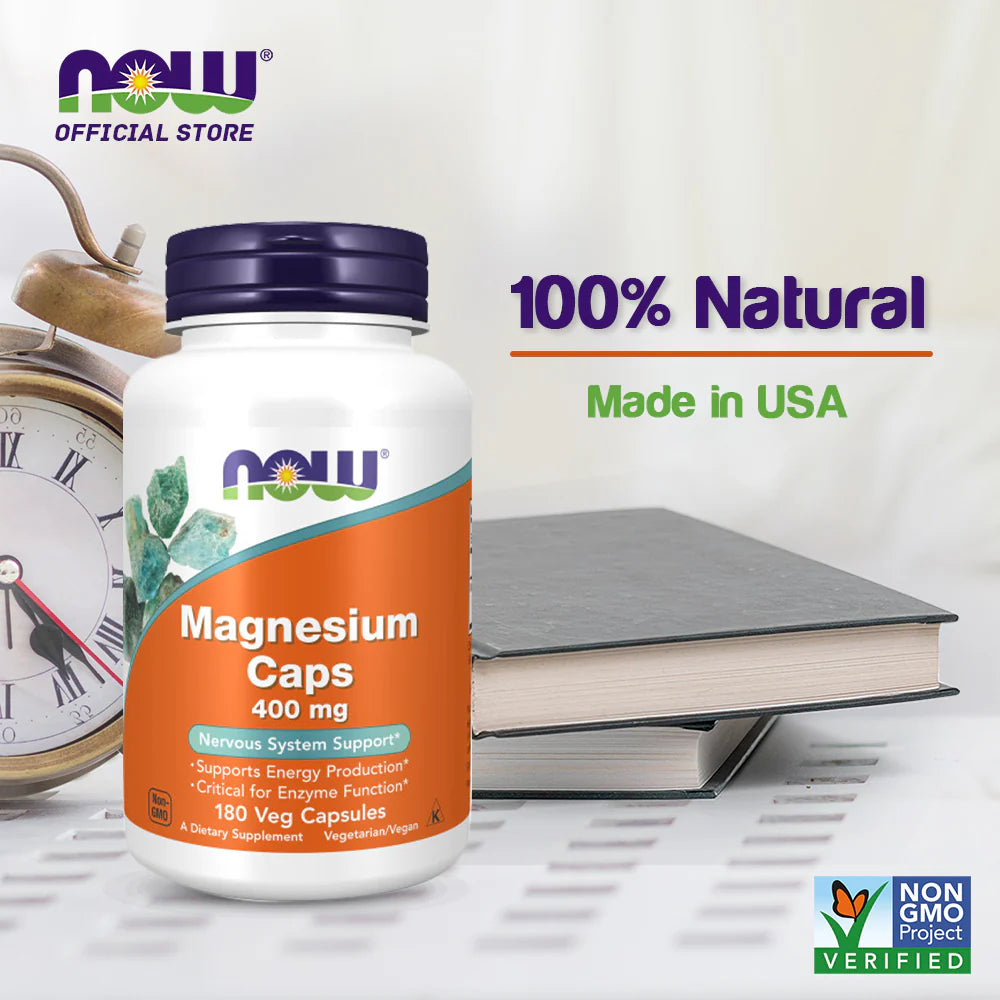 NOW Foods, Magnesium Caps, 400 mg