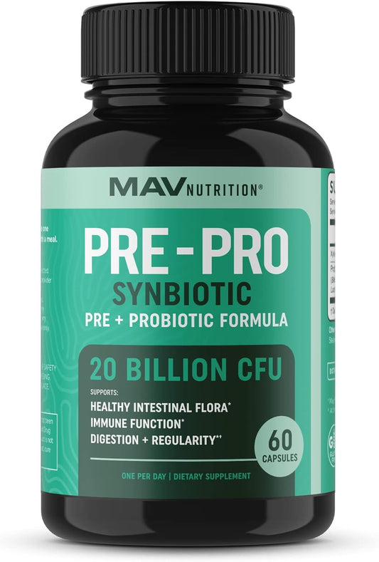 Pre-Pro Synbiotic, Pre + Probiotic Formula, 20 Billion CFU, 60 Capsules