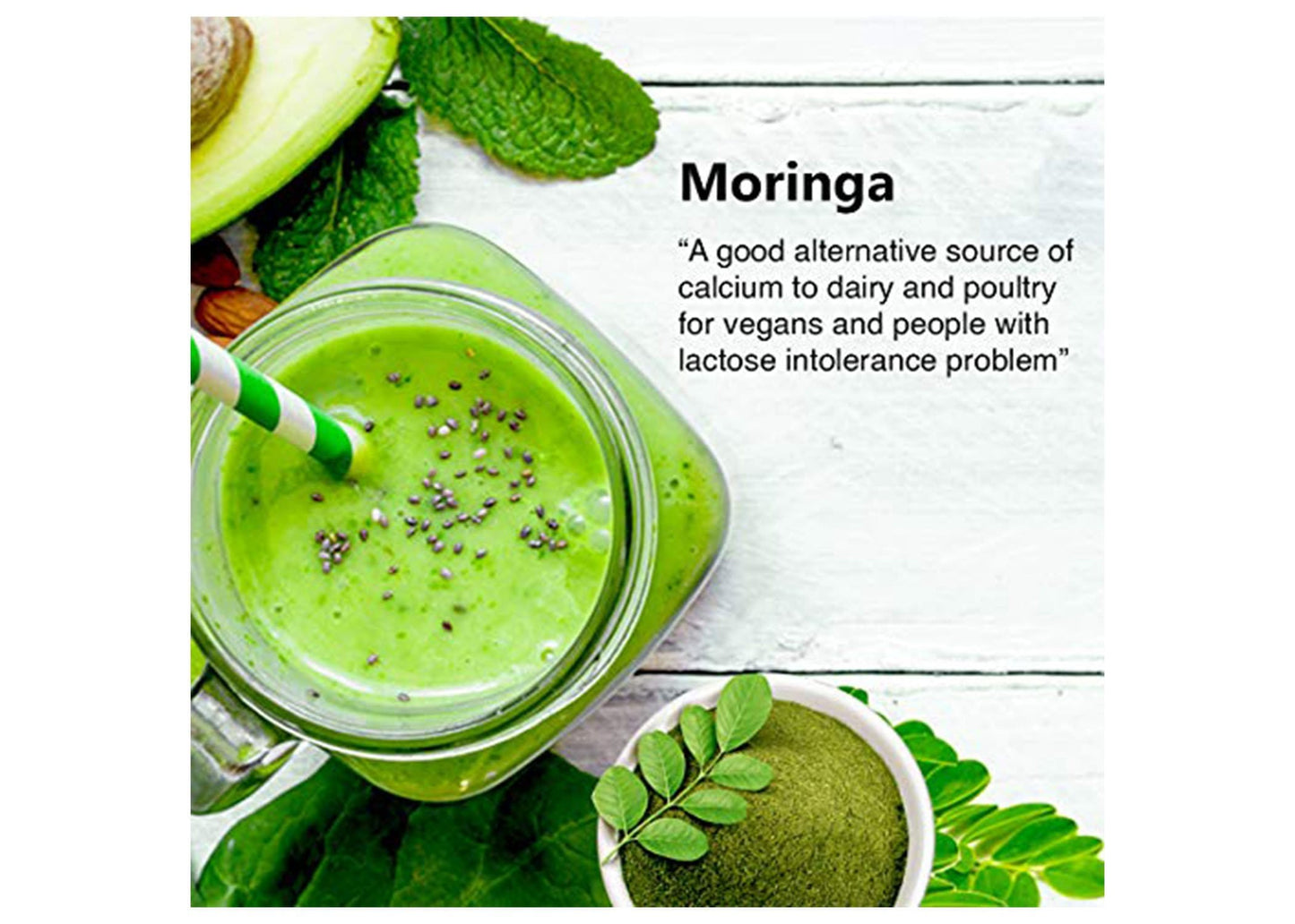Nutricost Organic Moringa Powder, Unflavored, 16 oz (454 g)