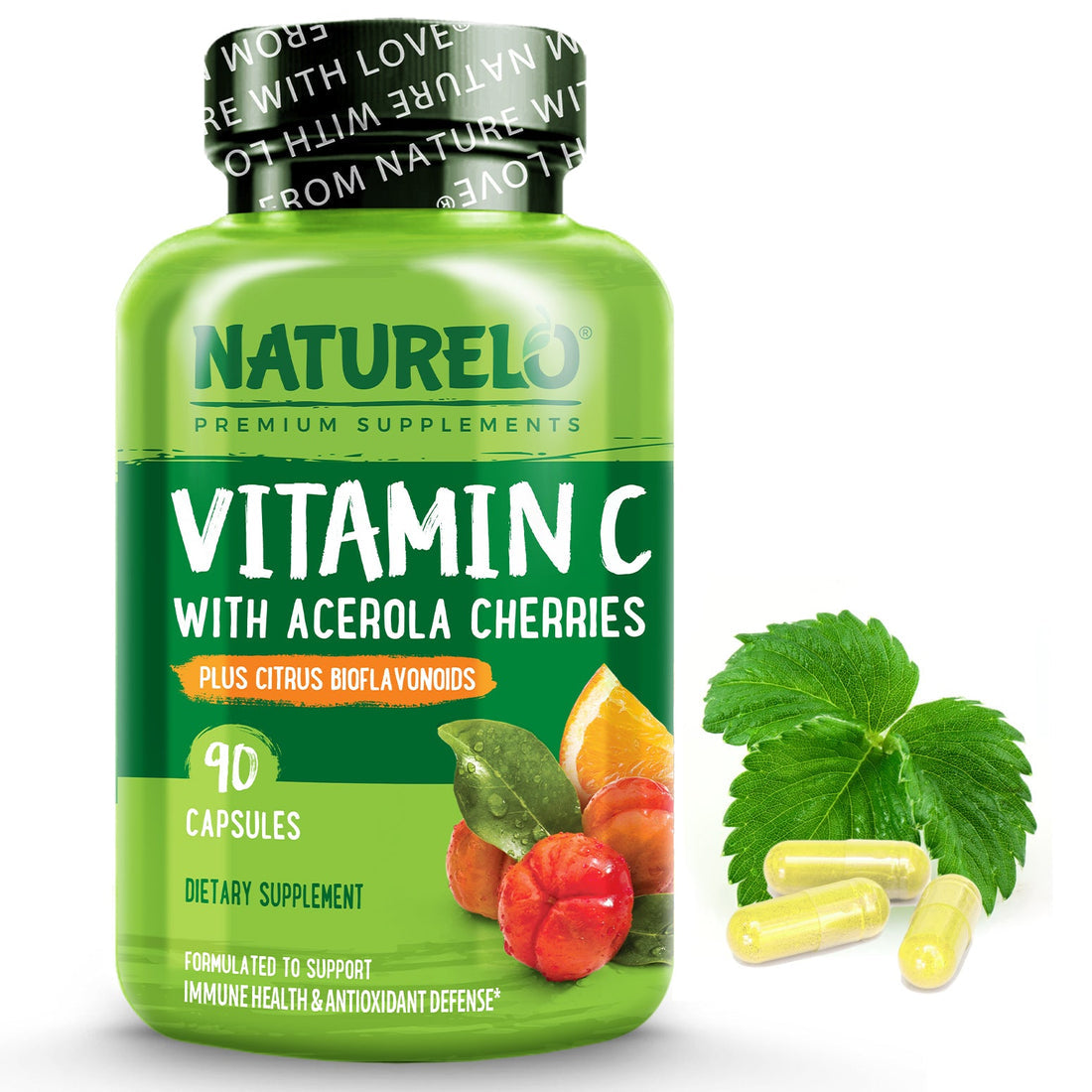 Naturelo Vitamin C with Acerola Cherries Plus Citrus Bioflavonoids