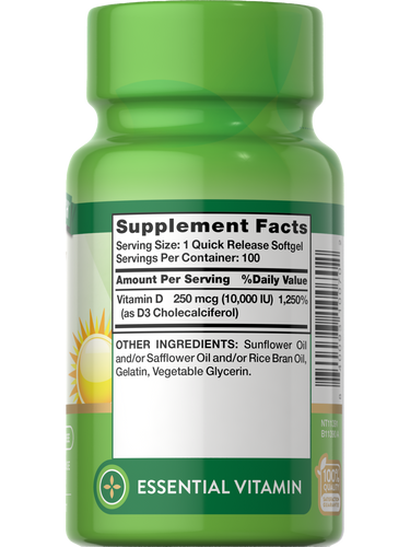 Vitamin D3  10,000IU (250mg)