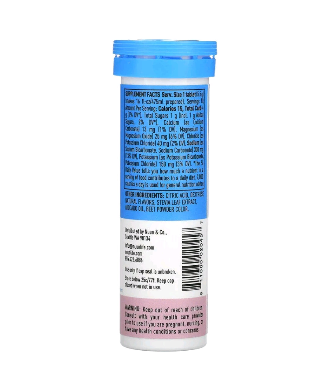 Nuun Hydration, Sport, Effervescent Electrolyte Supplement