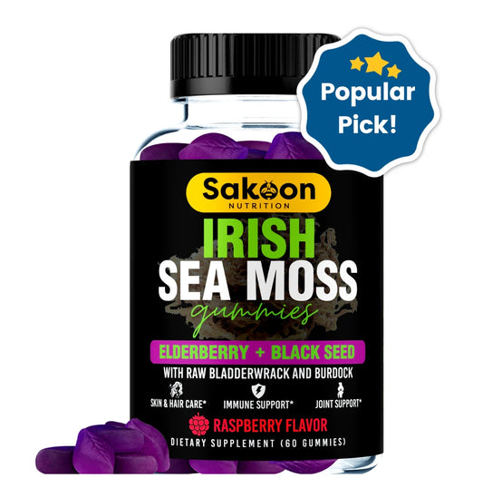 SAKOON SEA MOSS GUMMIES WITH ELDERBERRY & BLACK SEED OIL