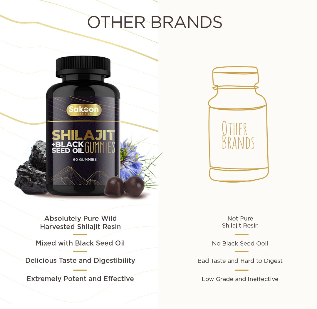 SAKOON PURE SHILAJIT & BLACK SEED OIL GUMMIES