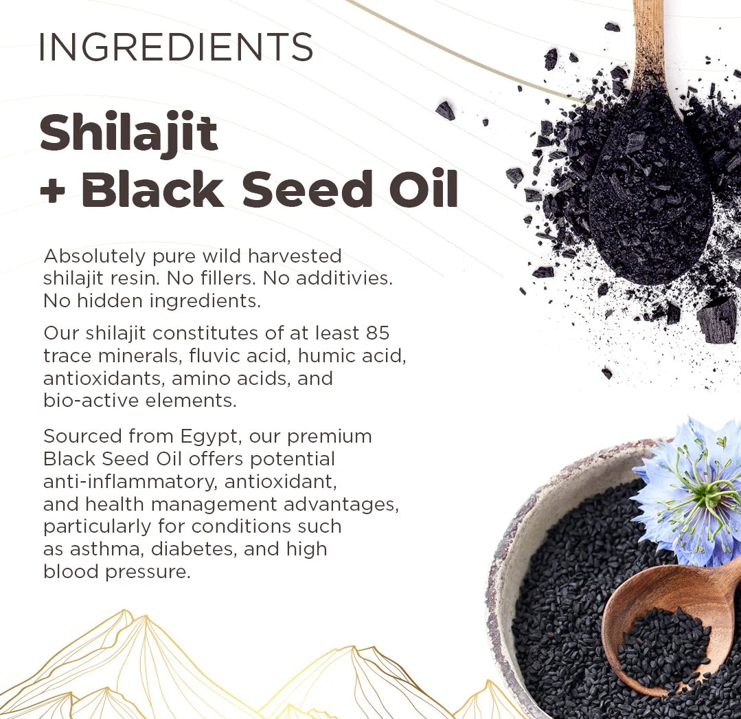 SAKOON PURE SHILAJIT & BLACK SEED OIL GUMMIES