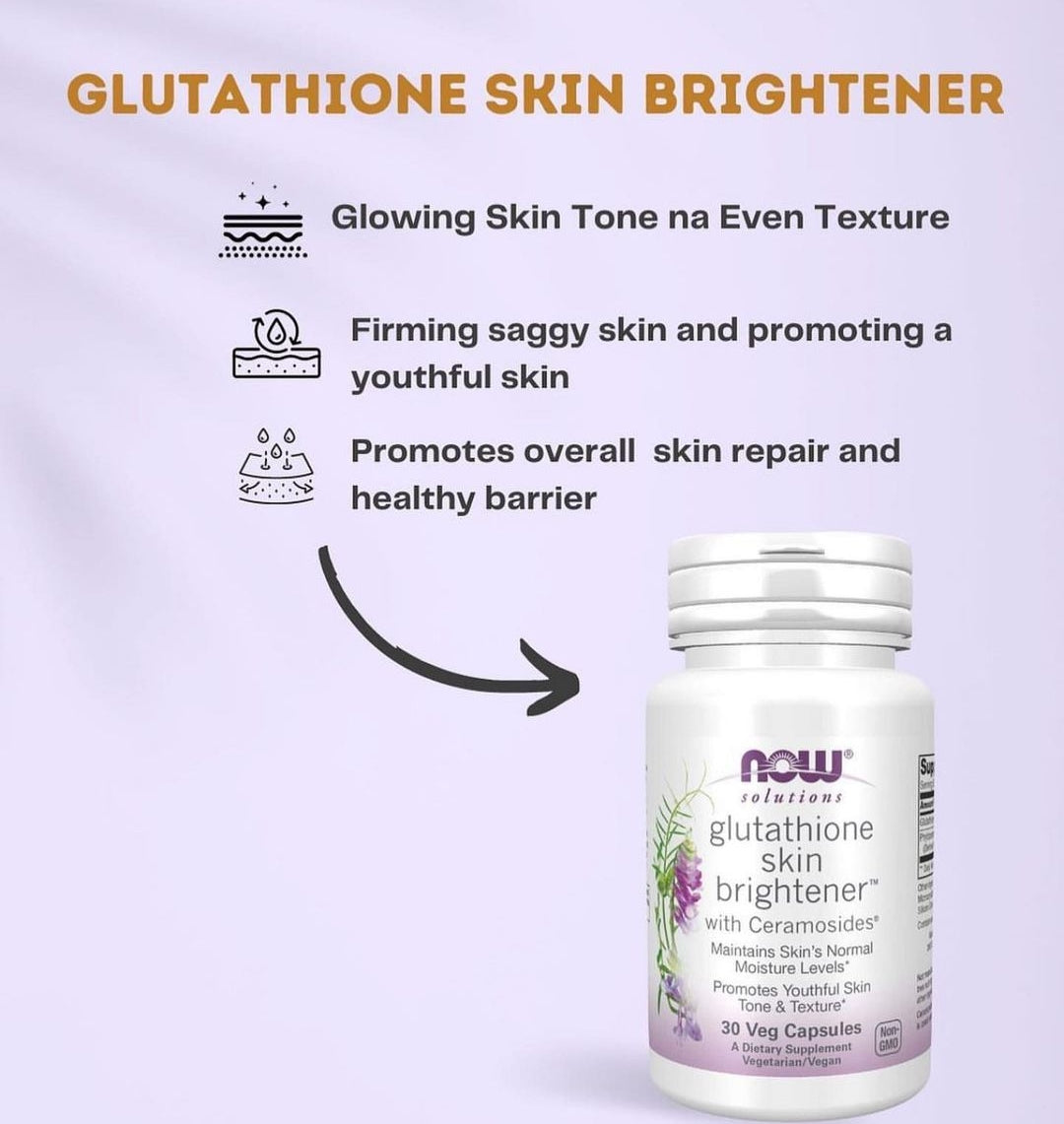 Now Foods Solutions, Glutathione Skin Brightener Capsules