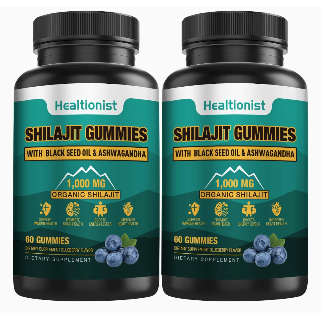 Healtionist Shilajit Gummies W/ Blackseed oil & Ashwagandha