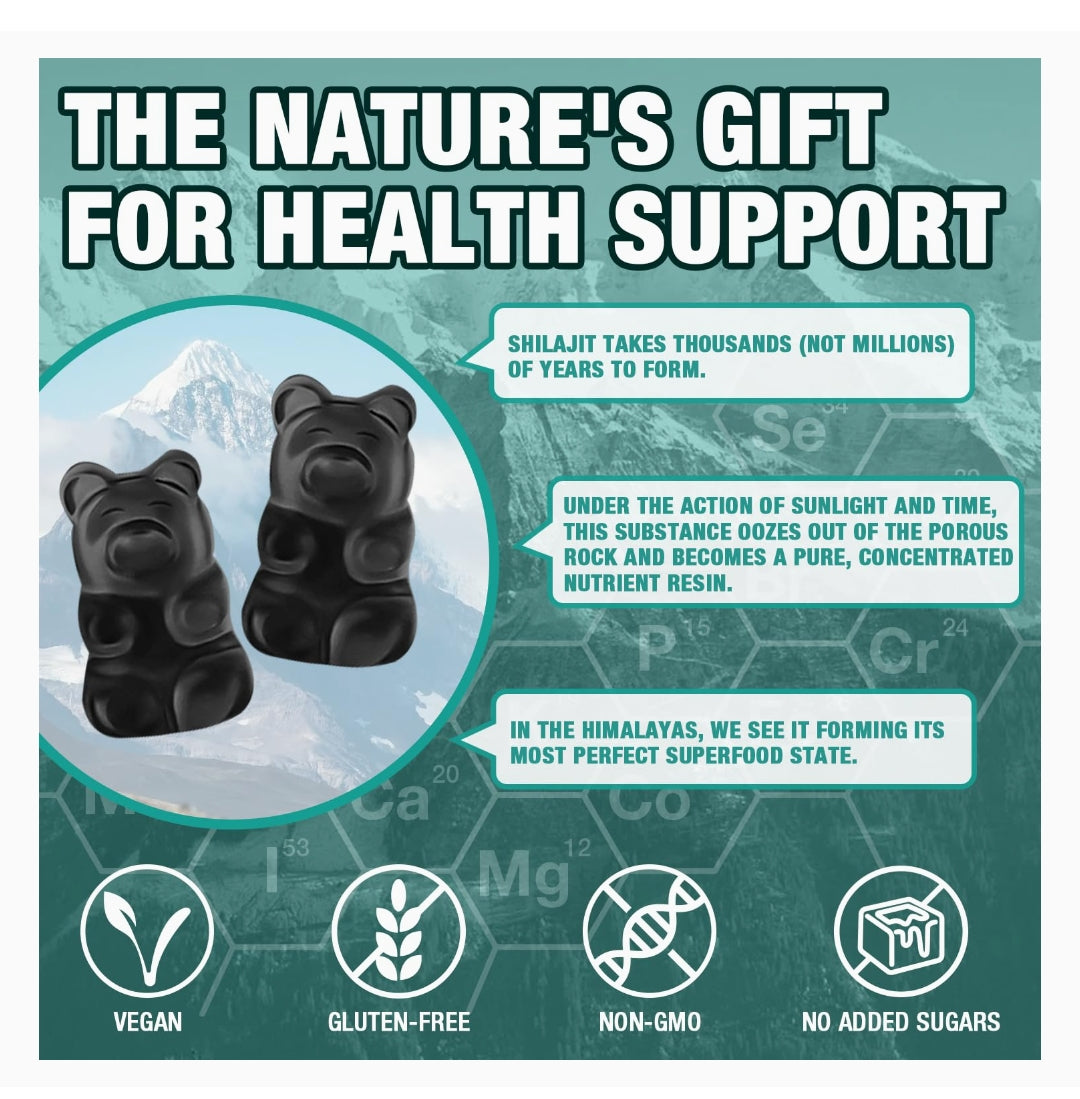 Healtionist Shilajit Gummies W/ Blackseed oil & Ashwagandha