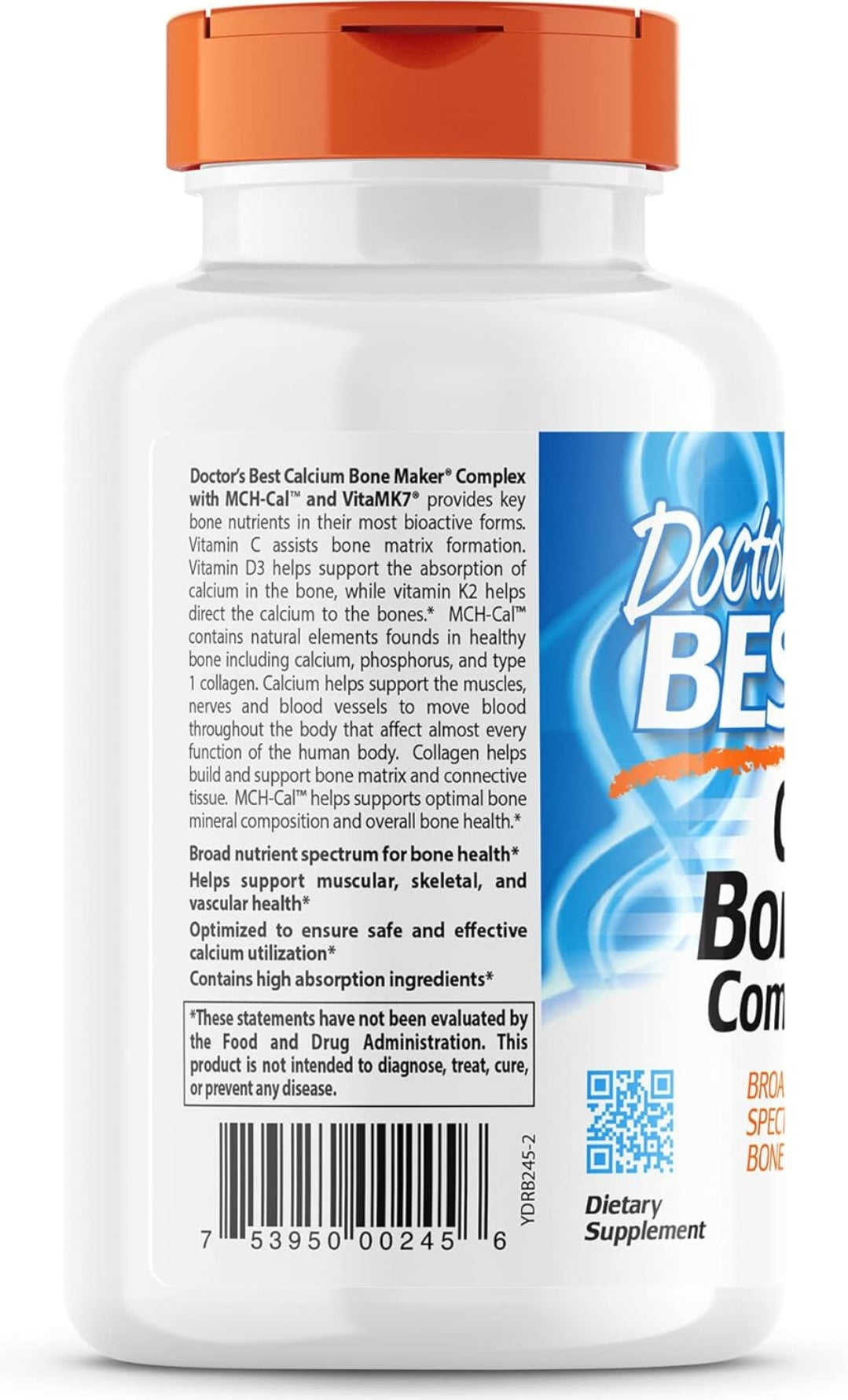 Doctor's Best Calcium Bone Maker Complex with MCHCal Capsules
