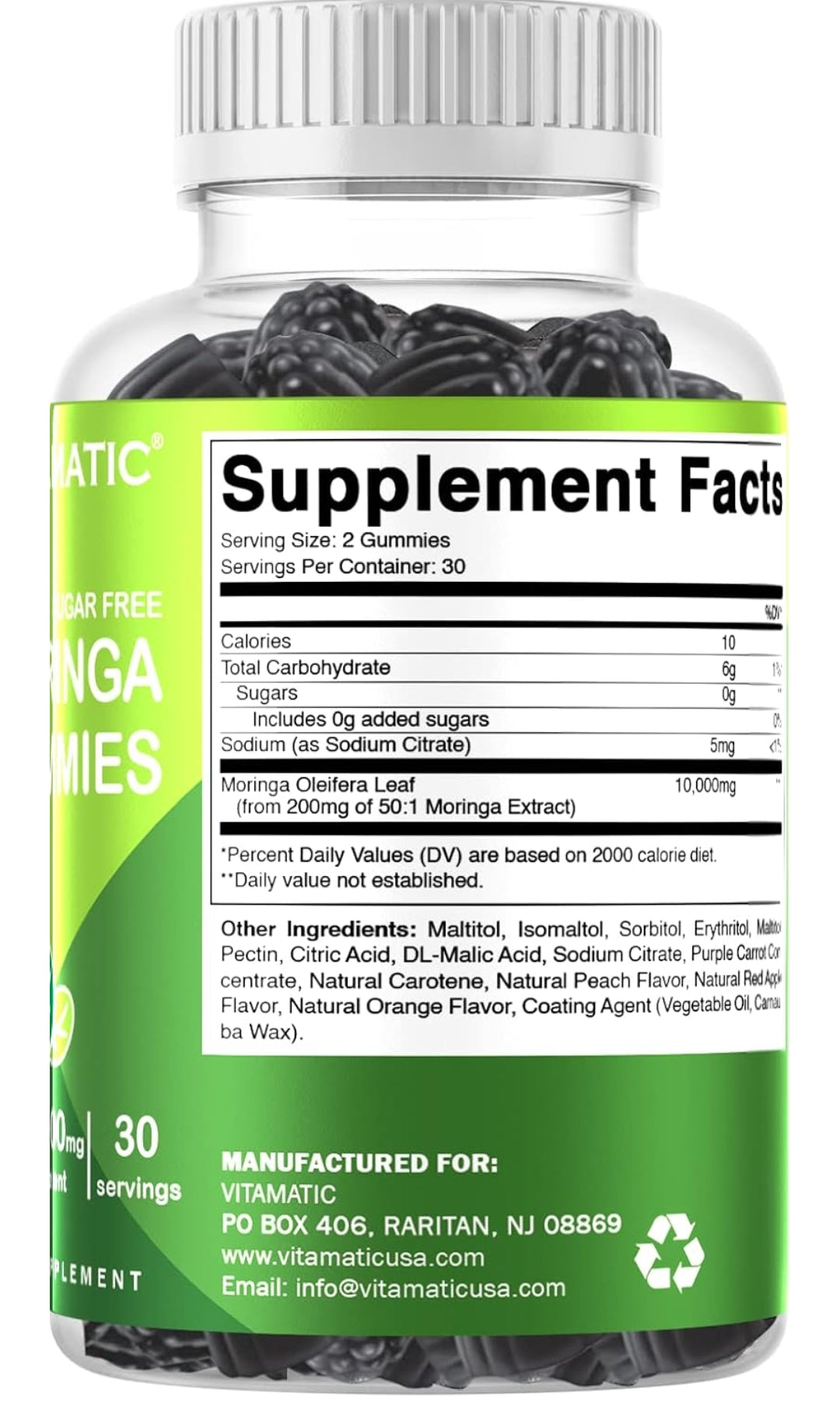 VITAMATIC Moringa Gummies (Sugar Free)1000mg
