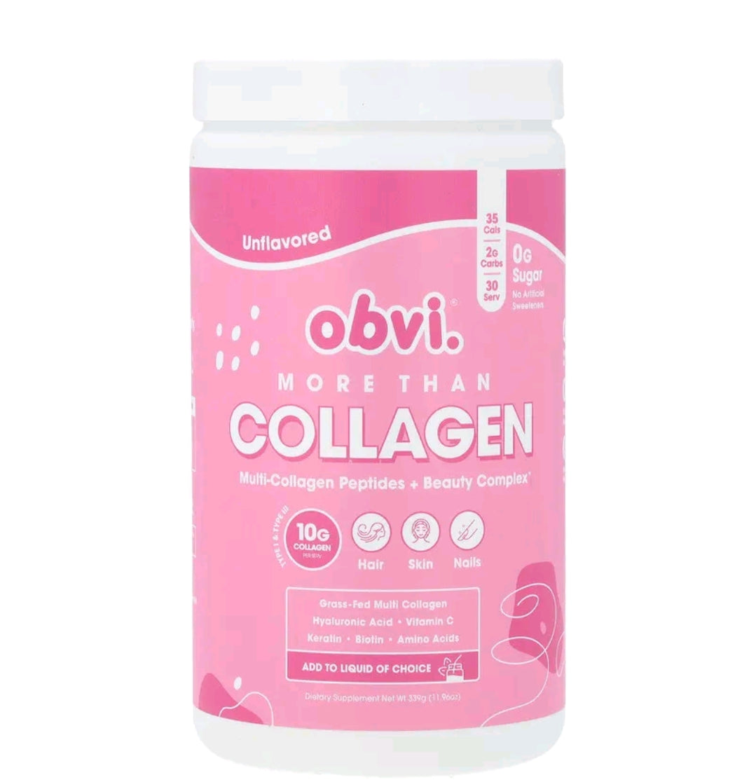 Obvi More Than Collagen, Multi-Collagen Peptides + Beauty Complex, Unflavored, 11.96 oz (339 g)