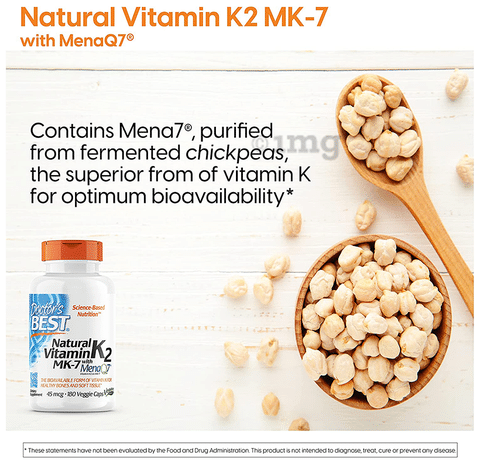 Doctors Best Natural Vitamin K2 MK-7 with MenaQ7, 100 mcg