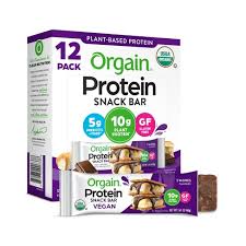 Organic Plant-Based Protein Snack Bar, S'mores, 12 Bars, 1.41 oz (40 g) Each