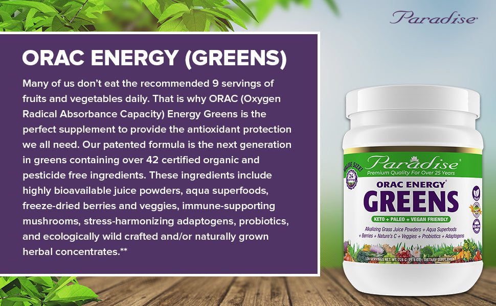 Paradise herbs ORAC Energy Greens, 12.8 oz (364 g)
