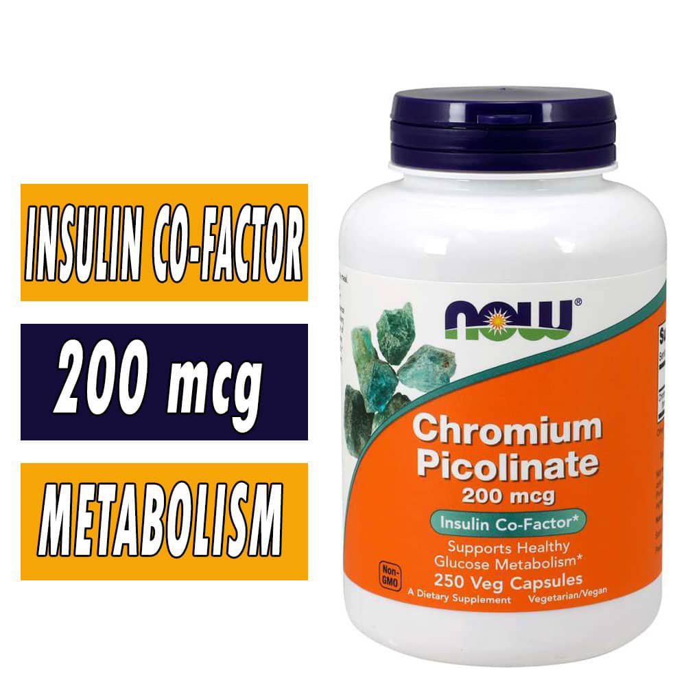 Now foods Chromium Picolinate, 200 mcg Capsules