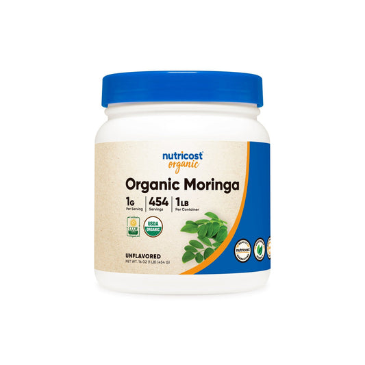 Nutricost Organic Moringa Powder, Unflavored, 16 oz (454 g)