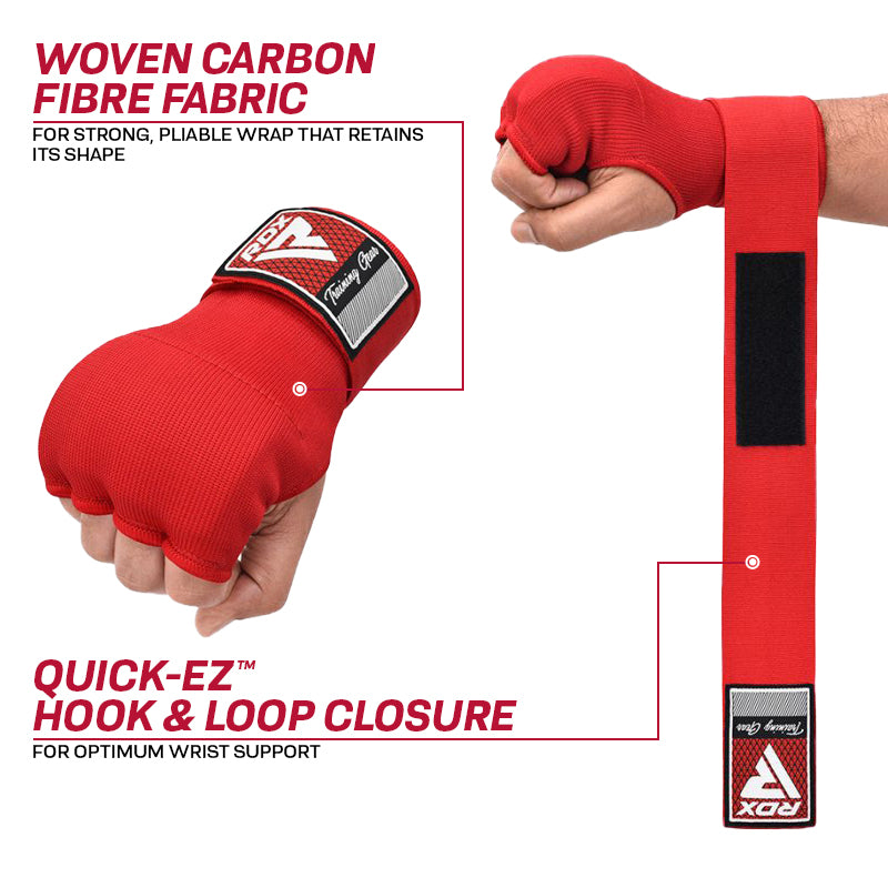 RDX IS Gel Padded Inner Gloves Hook & Loop Wrist Strap for Knuckle Protection