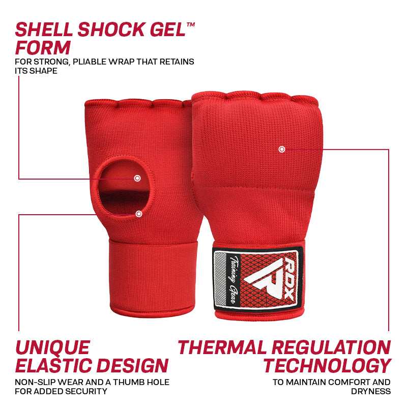 RDX IS Gel Padded Inner Gloves Hook & Loop Wrist Strap for Knuckle Protection
