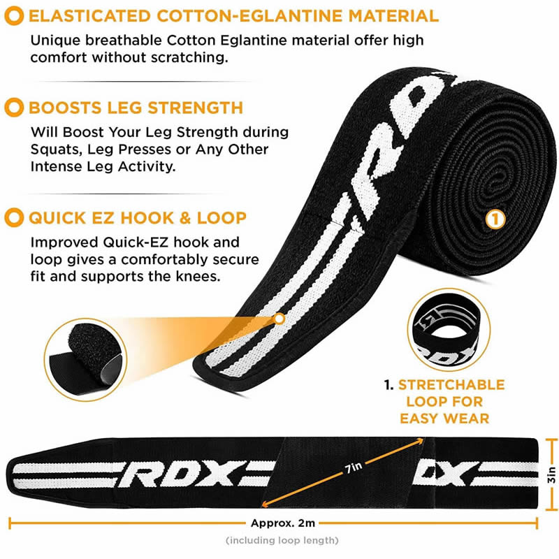 RDX K2 Compression Knee Wraps OEKO-TEXÃ‚Â®Ã‚Â Standard 100 certified