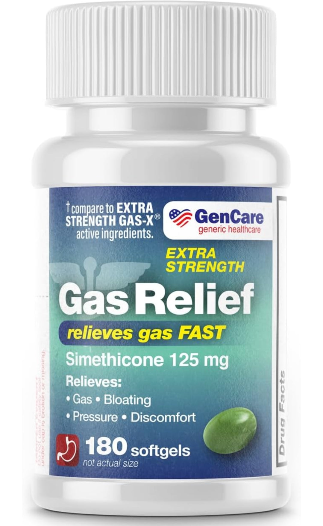 GenCare -Extra Strength Gas Relief Simethicone 125mg Softgels