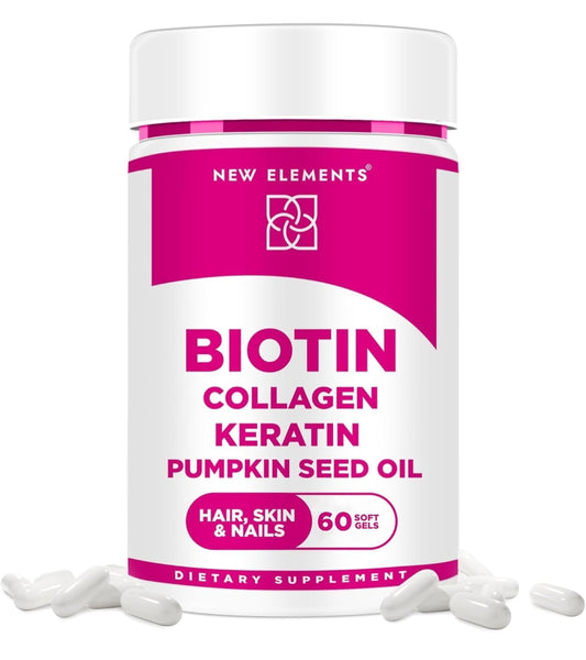 New Elements Biotin Collagen with Keratin & Pumpkin Seed Oil