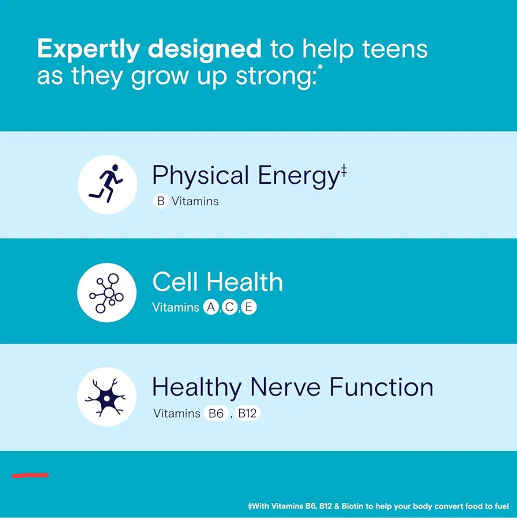 One A Day Teen Boy’s Daily Essentials Multivitamin Gummies