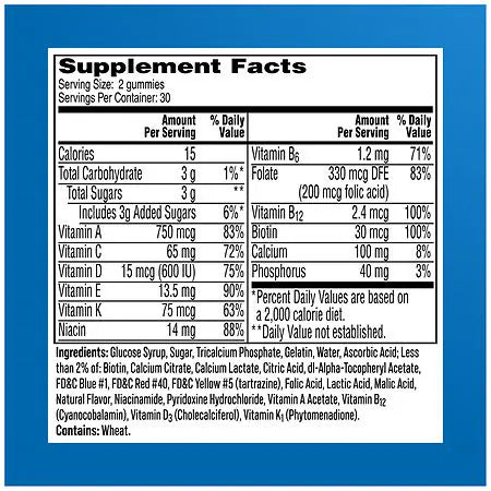 One A Day Teen Multivitamin Gummies For Boys