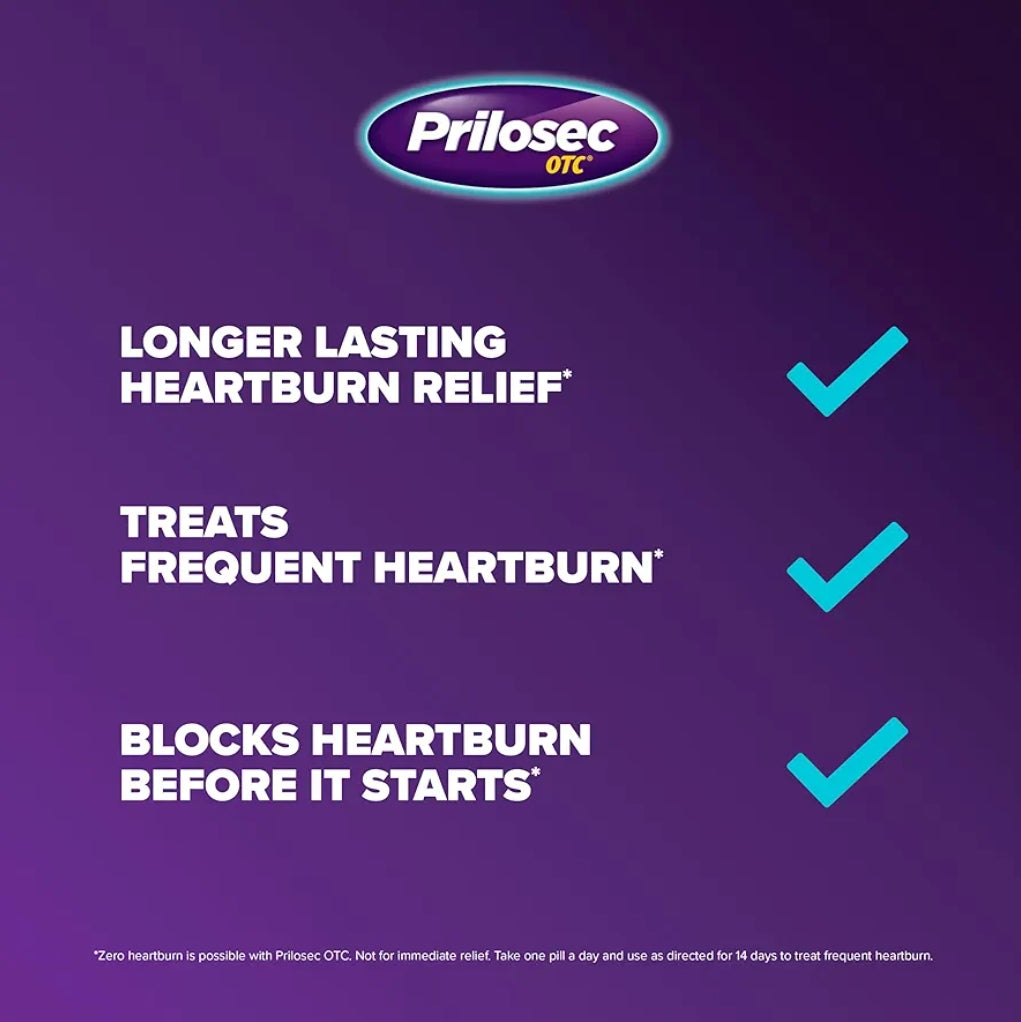 Prilosec OTC, Omeprazole Delayed Release 20mg, Acid Reducer