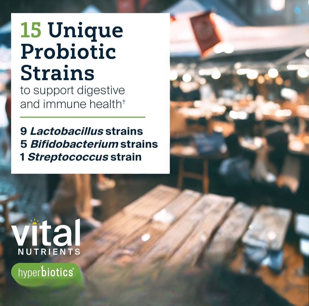 Hyperbiotics Vital Nutrients Pro-15 Prebiotics and Probiotics for Women / Men