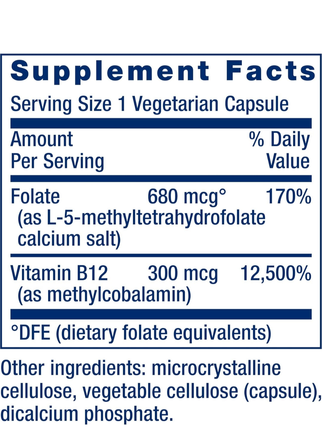 Life Extension BioActive Folate & Vitamin B12
