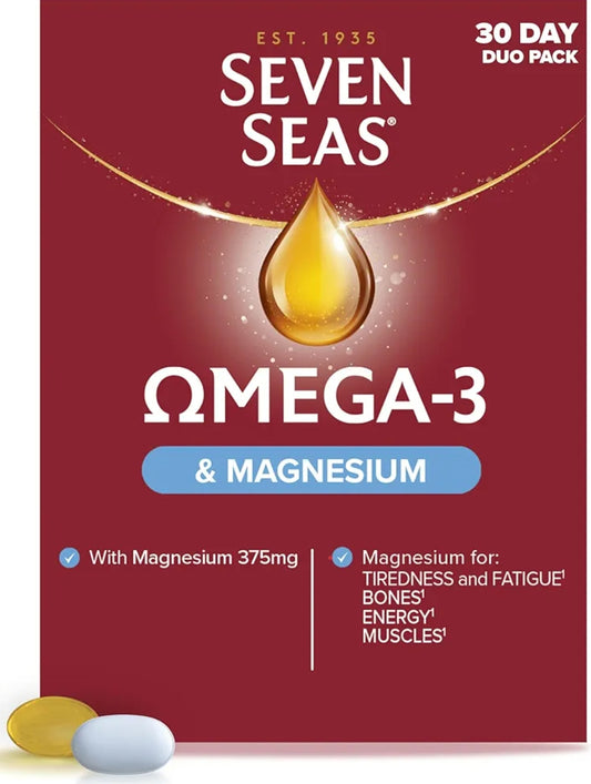 Seven Seas Omega-3 Fish Oil and Magnesium, Omega-3 Plus Vitamin D for Whole Body