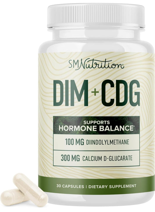 Calcium D-Glucarate with DIM Supplement for Estrogen Detox & Hormone Balance