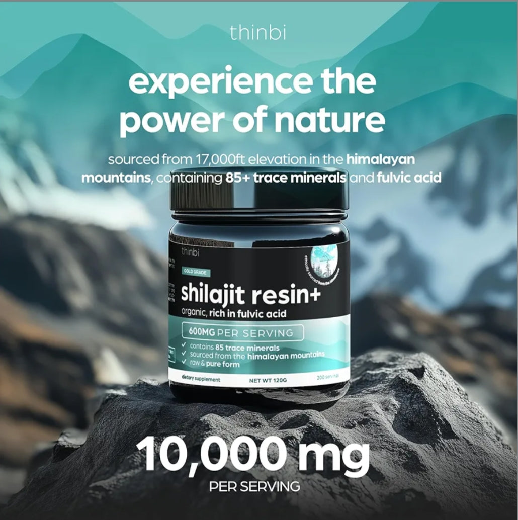 Thinbi Shilajit Resin Extra Strength – Pure Himalayan Shilajit for Men & Women