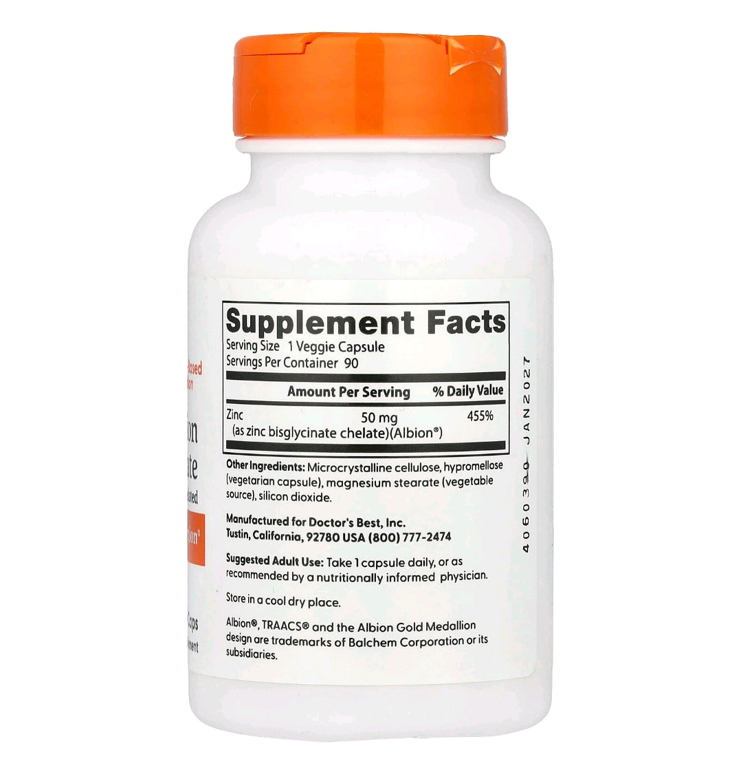Doctors Best High Absorption Zinc Bisglycinate