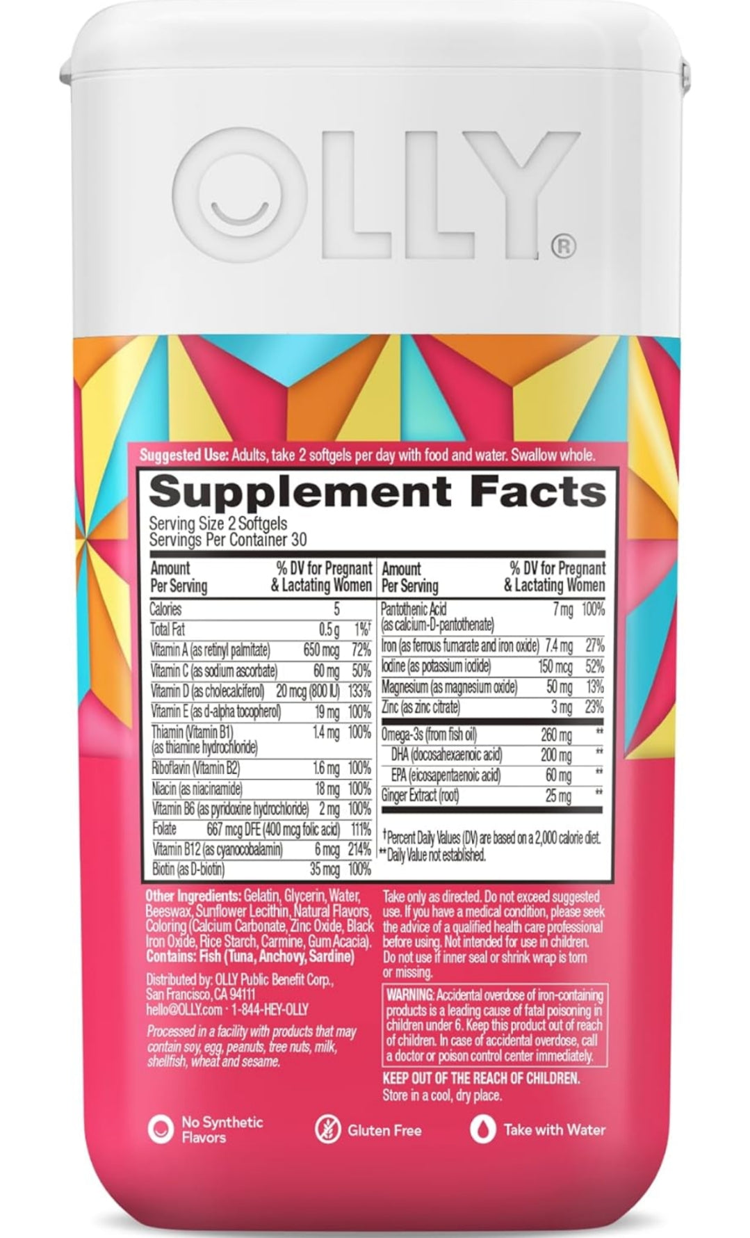 OLLY Ultra Strength Prenatal Multivitamin