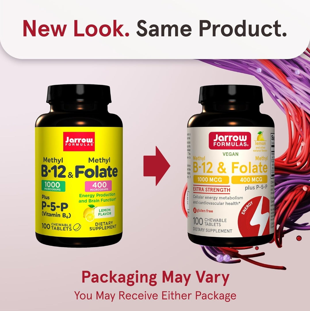 Jarrow Formulas Methyl B-12 1000 MCG and Methyl Folate 400 MCG