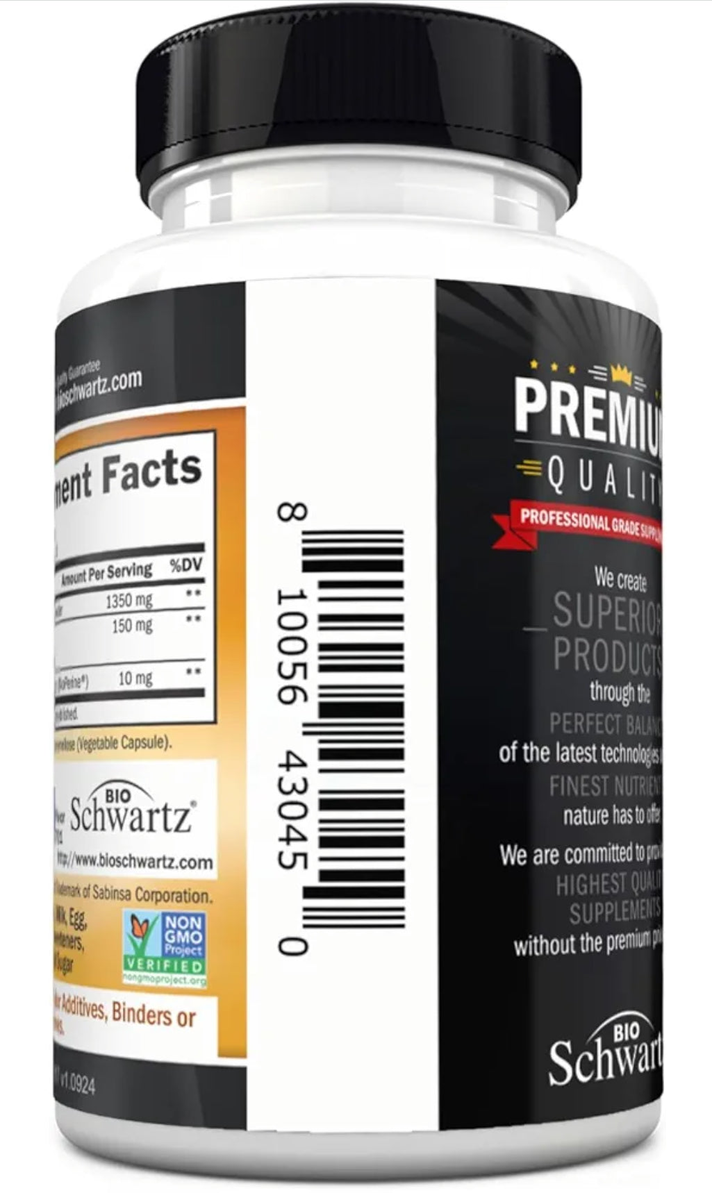 Bio Schwartz Tumeric Curcumin W/ Bioperine