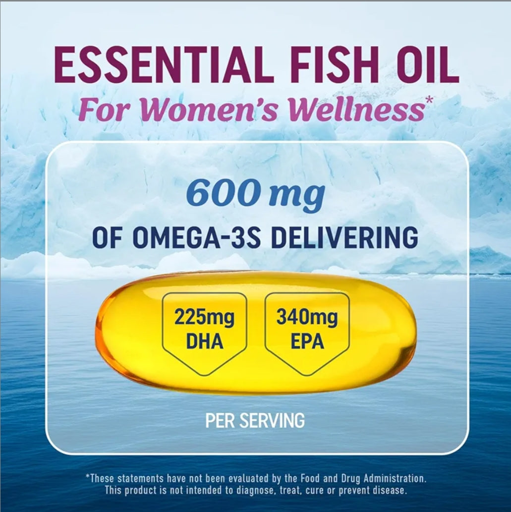 Mav Nutrition Omega 3 Supplement for Women | Fish Oil with Evening Primrose