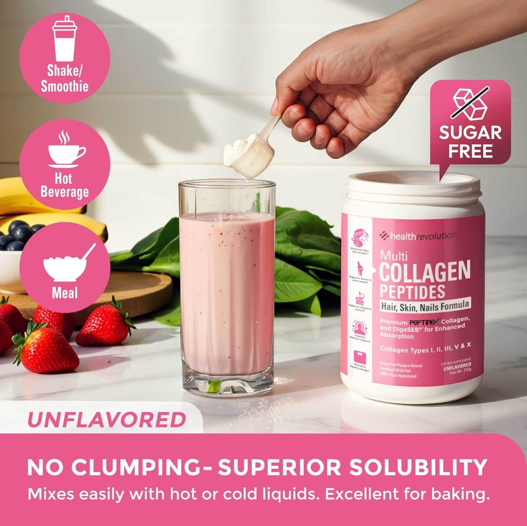 Health Revolution Multi Collagen Peptides ( Hair,Skin&Nails Formula)