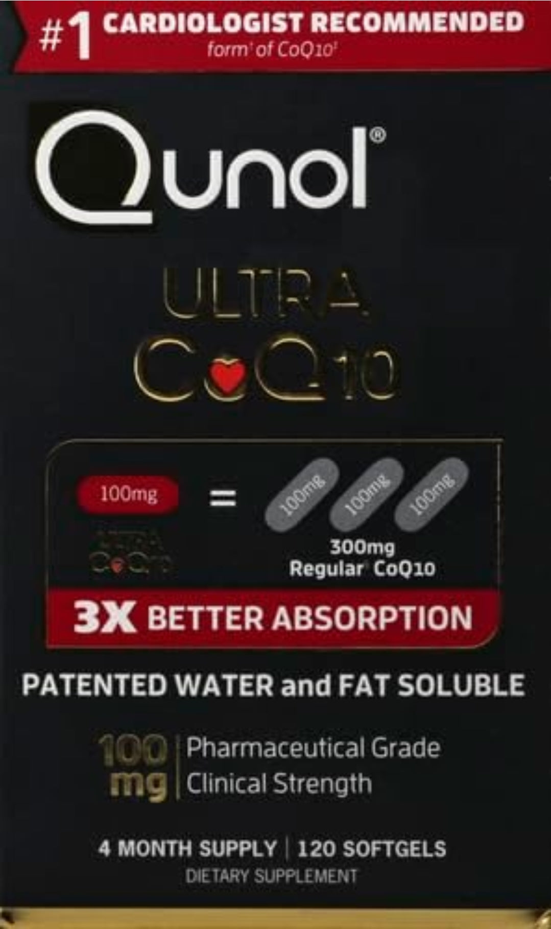 Qunol CoQ10 100mg Softgels